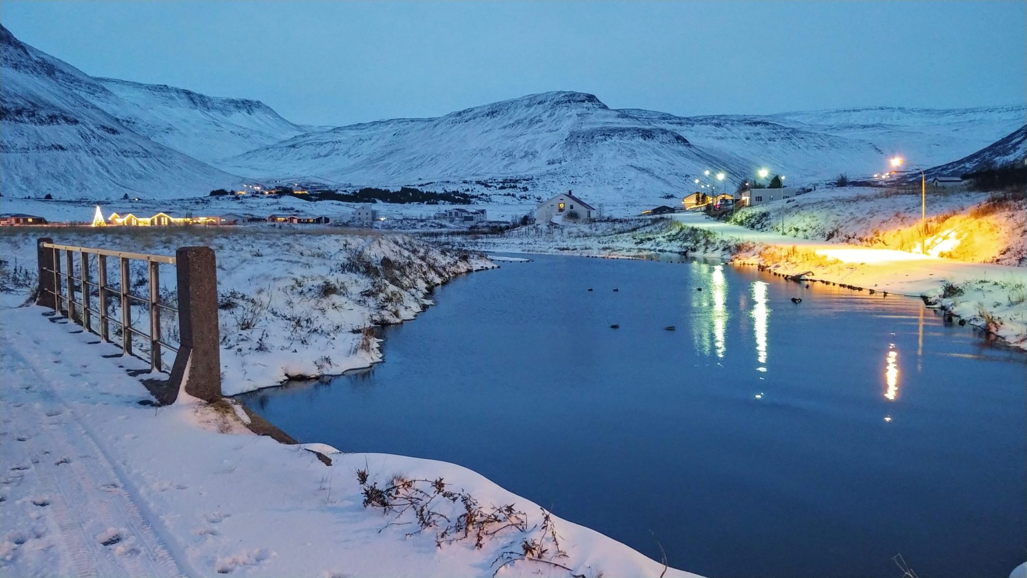 Winter in Ísafjörður Town