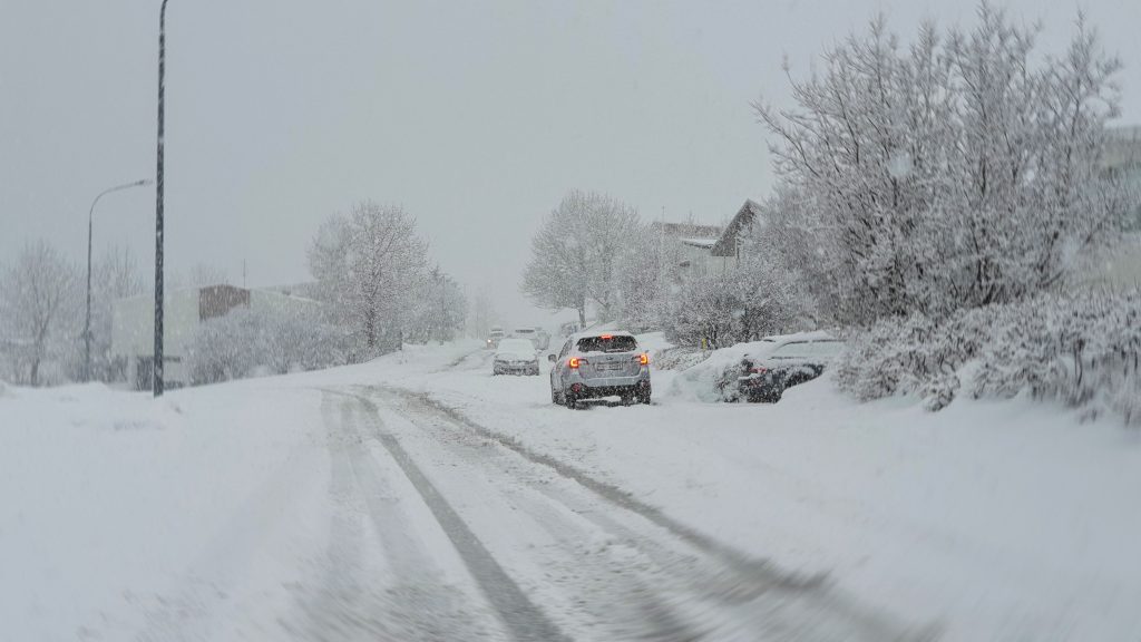 Snow in Isafjordur Town