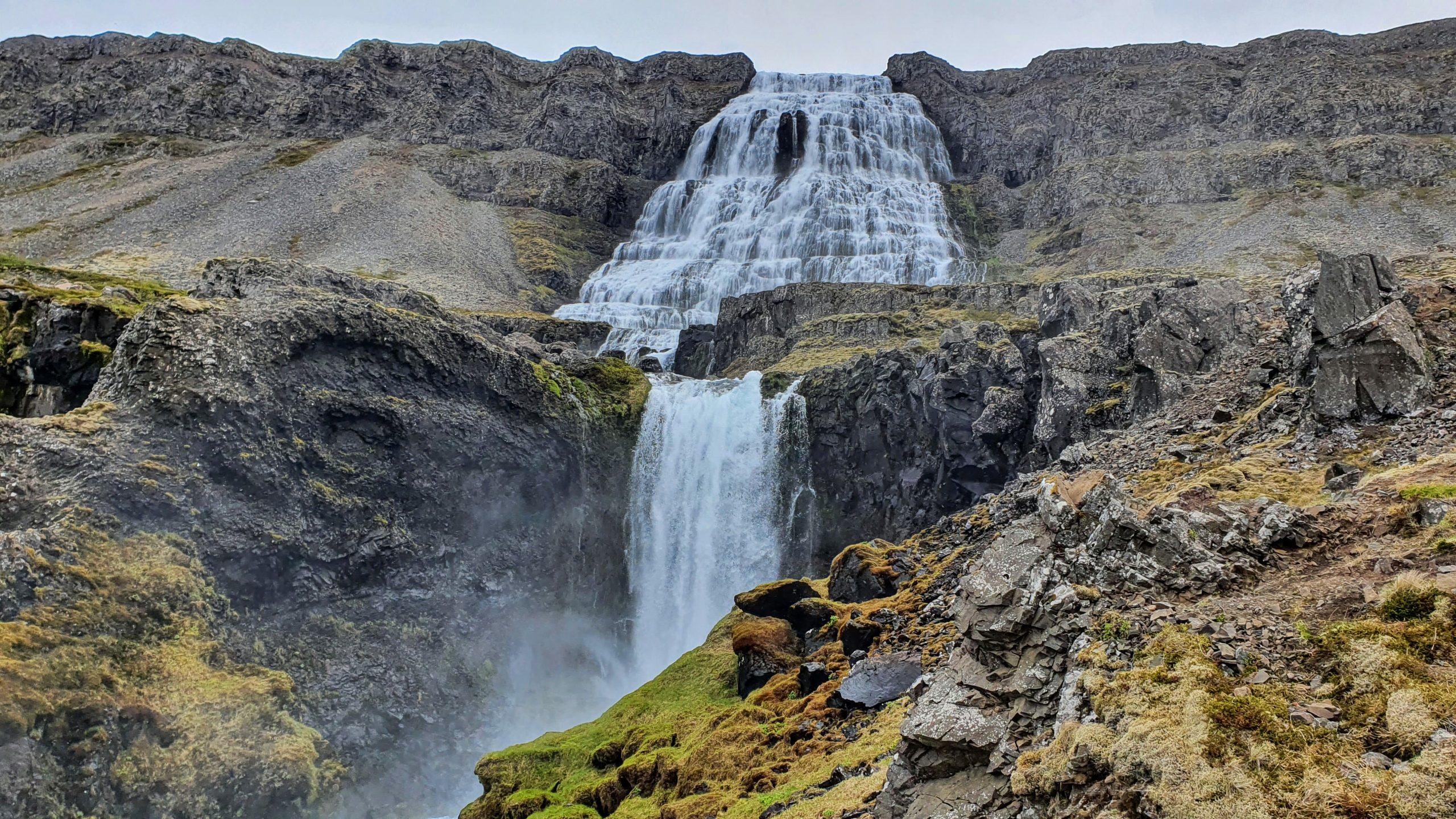 Fjallfossar Waterfalls with Dynjandi Waterfall presiding on top