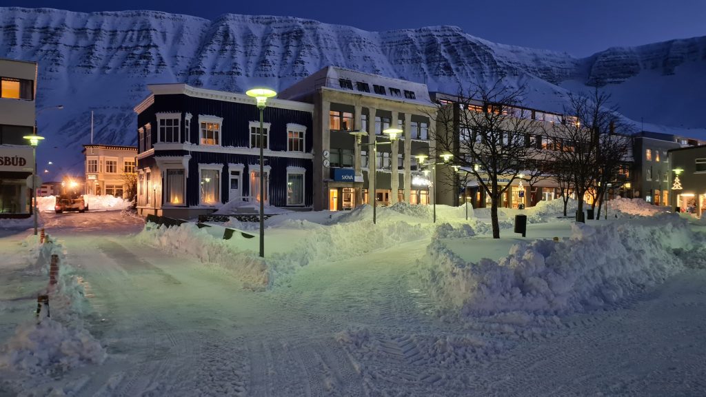 Isafjordur Center Full of Snow