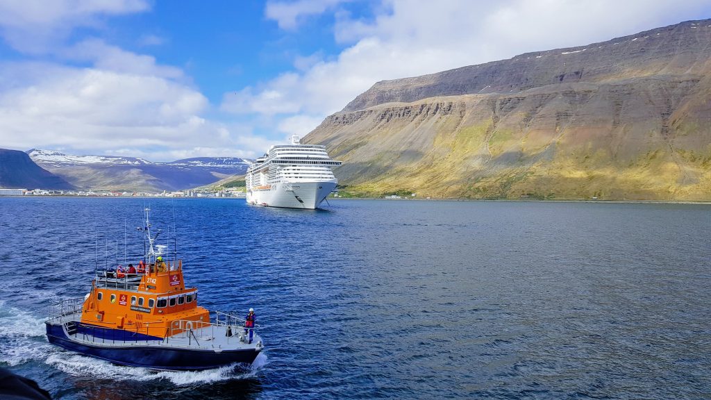 Cruise Ship In The Westfjords