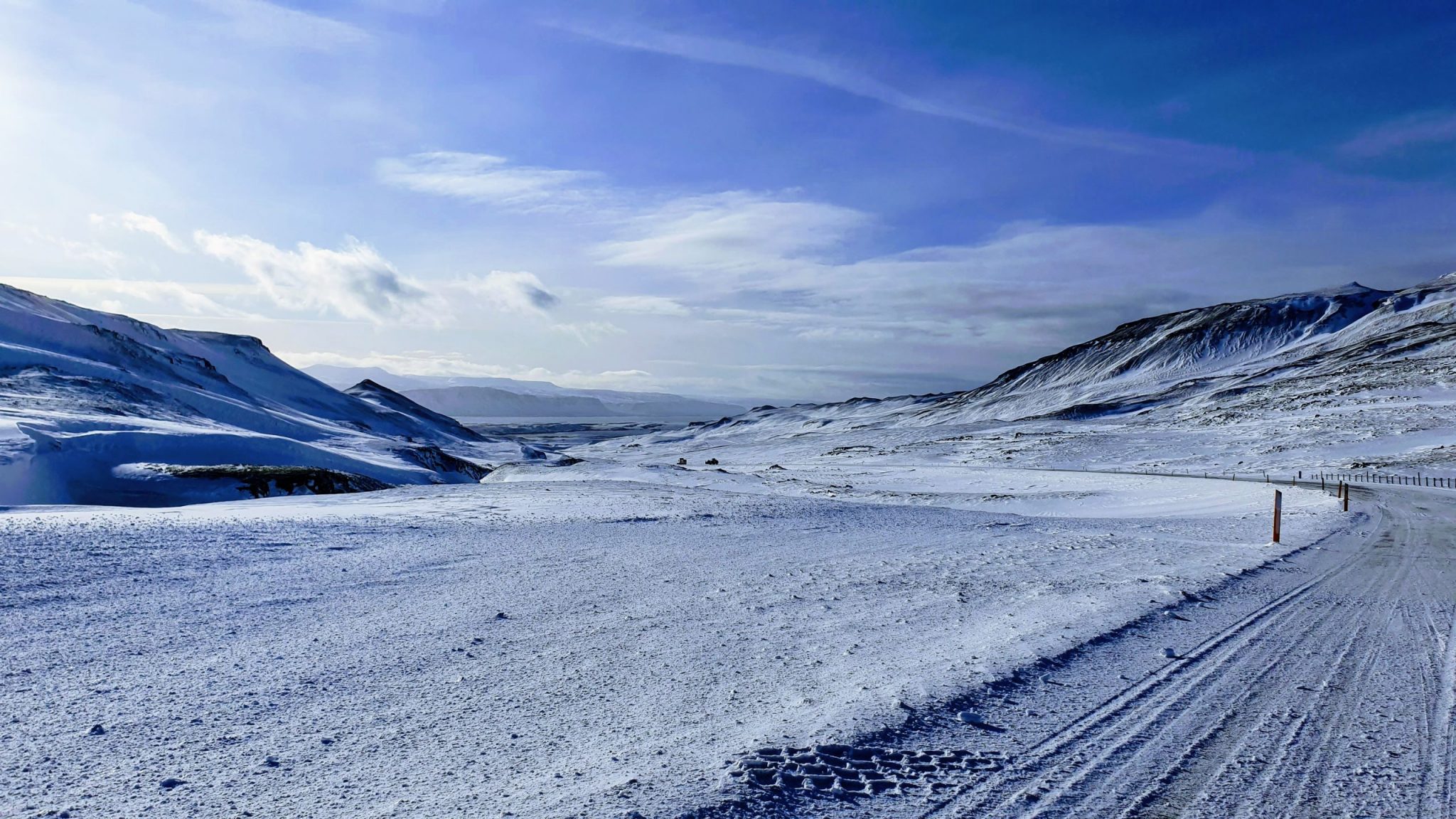 Winter View From Þröskuldar Road
