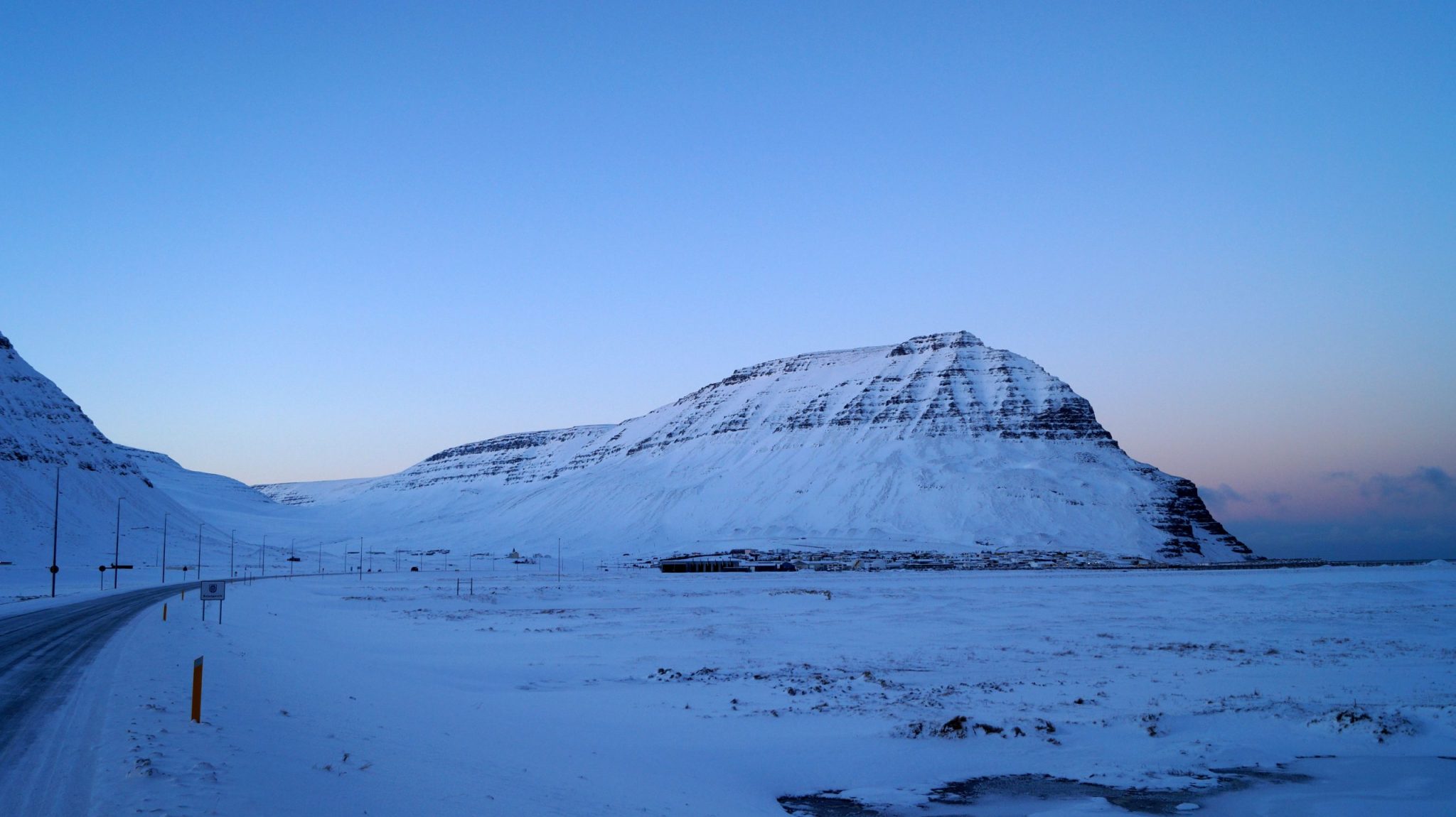 Bolafjall Mountain Above Bolungarvik Town