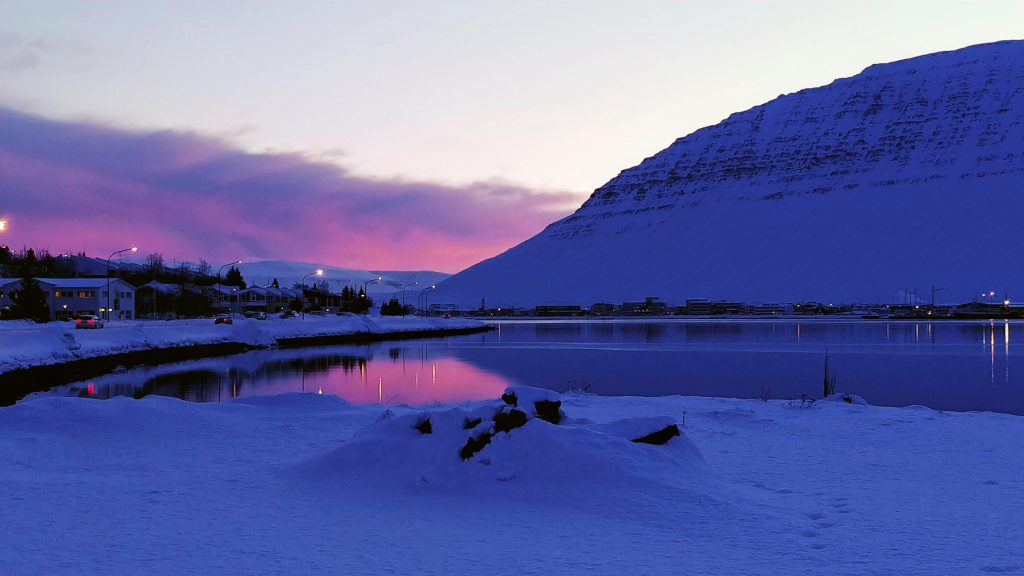 Winter Morning in Isafjordur Town