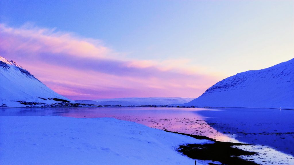 Magical Sunrise in Isafjordur Town