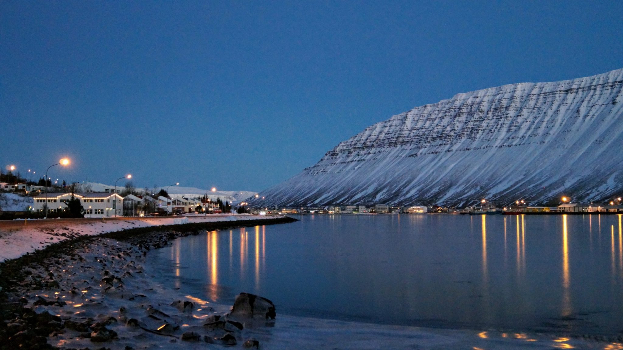 Isafjordur Town In Winter