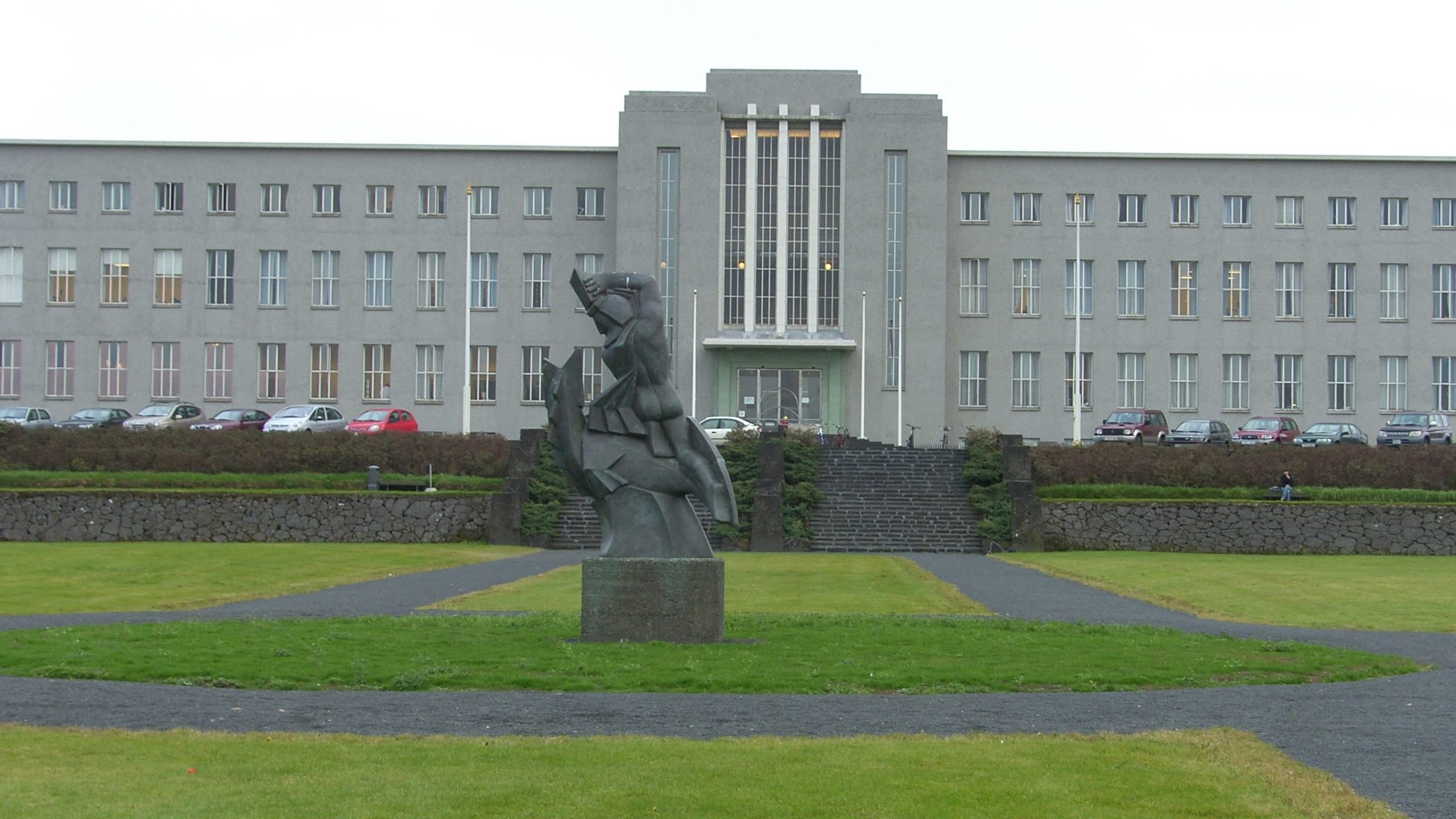 Sculpture In Front Of University Of Iceland