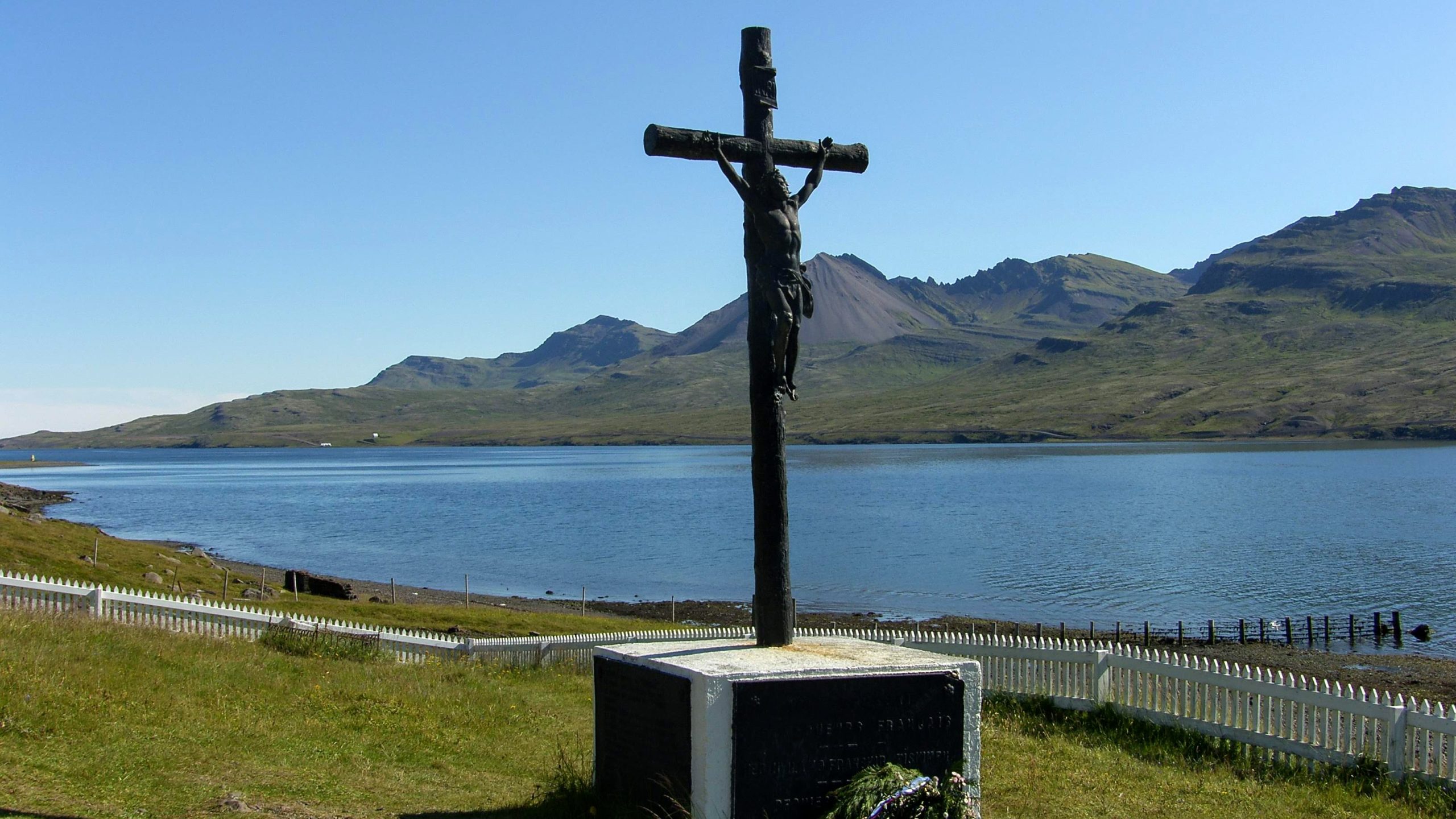 Monument In Remembrance Of French Fishermen At Faskrudsfjordur