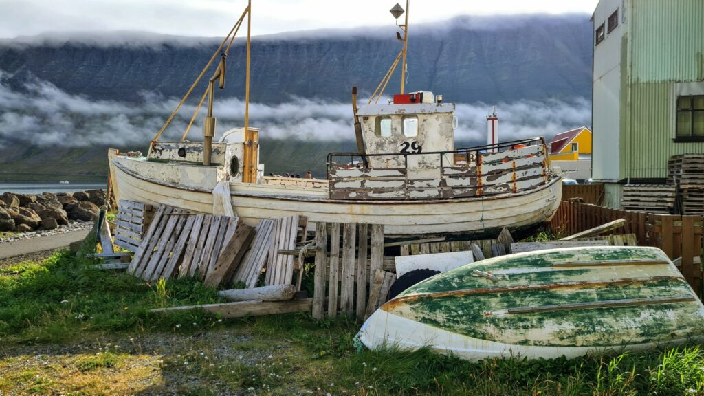 Old Fishing Boat On Shore