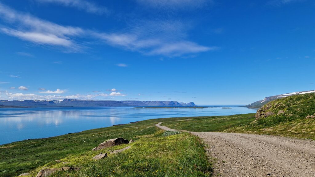 Road in Ísafjörður Bay Area