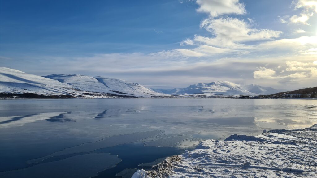 February Day in Akureyri Town