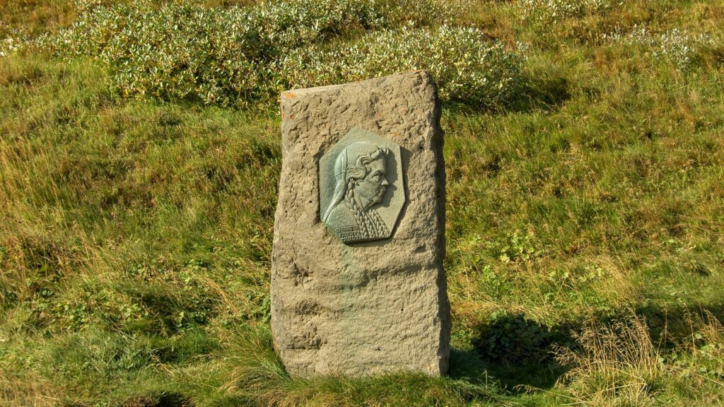 A Monument Near Gullfoss to Honor Sigríður Tómasdóttir