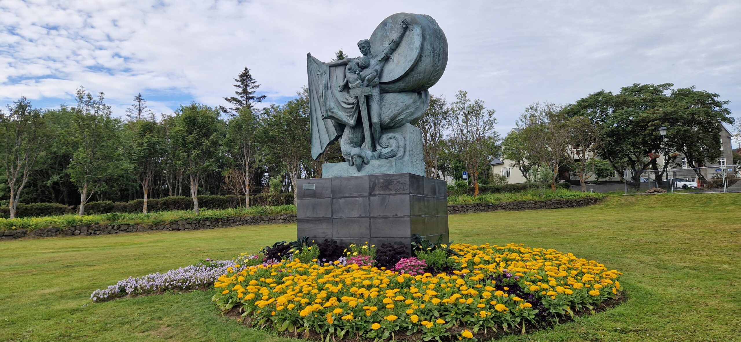 Sculpture at Reykjavik Pond