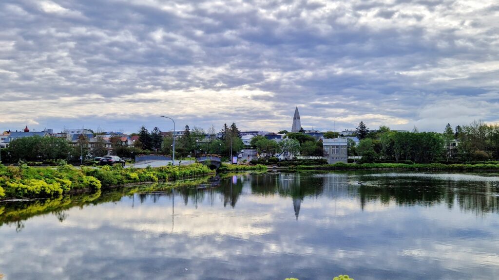 Summer Morning at the Reykjavik Pond